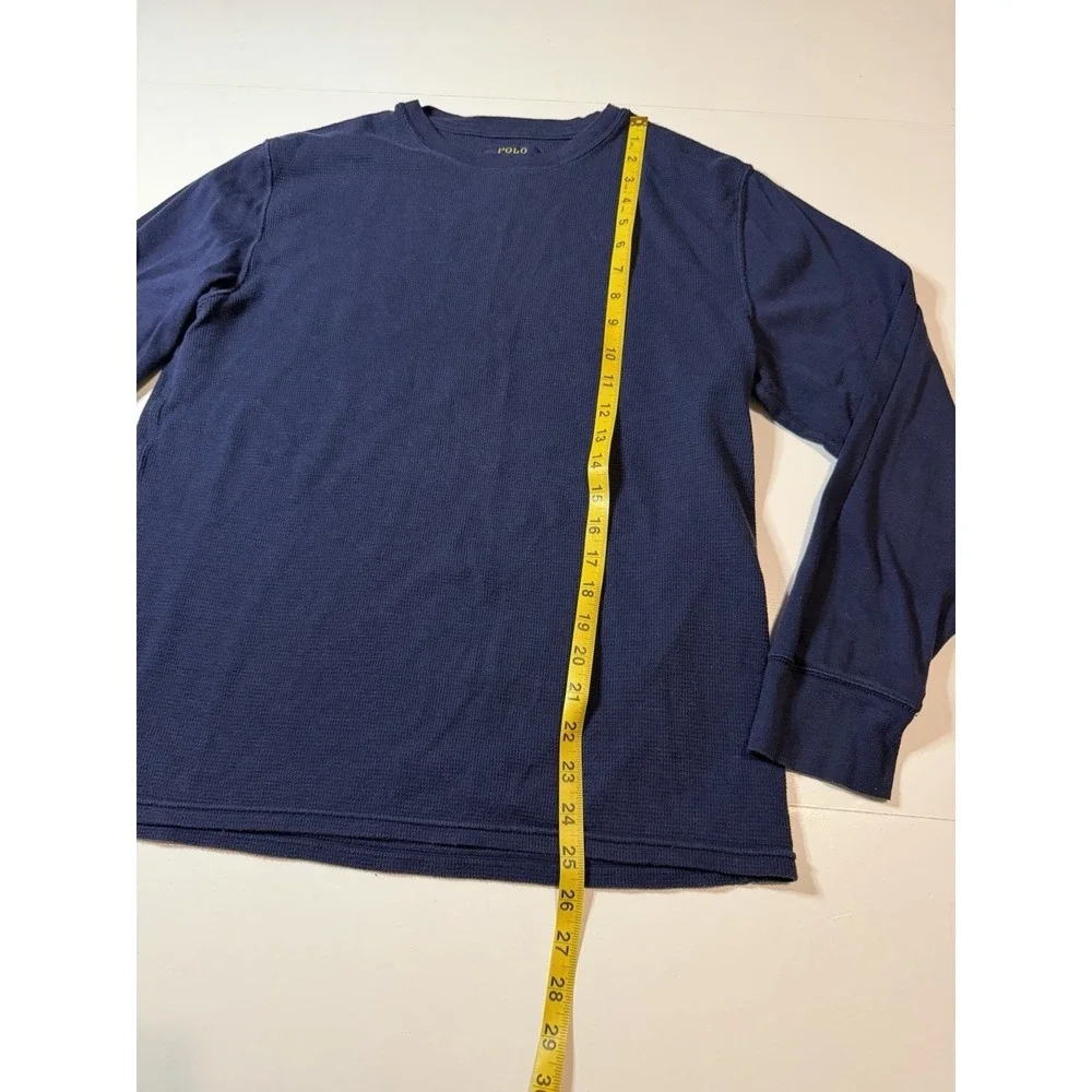Polo Ralph Lauren Waffle Knit Thermal Sleepwear Navy Men's Size Large